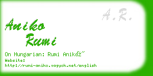 aniko rumi business card